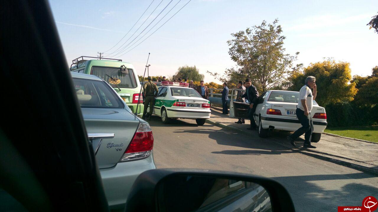 سارق ناشی به خودروی پلیس زد/علت تیراندازی در قزوین مشخص شد+تصاویر